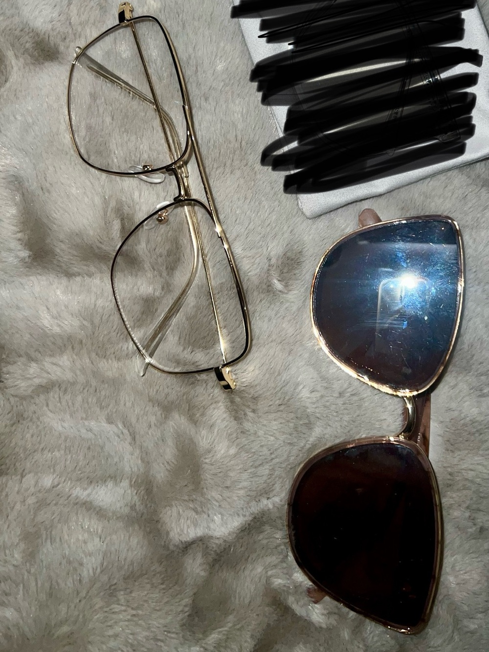 Clear & Gold & Brown Frames